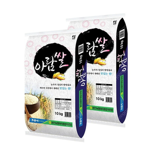 선착순)23년햅쌀 상등급 농협 아람쌀10kgx2포 무료배송43900원 최근도정