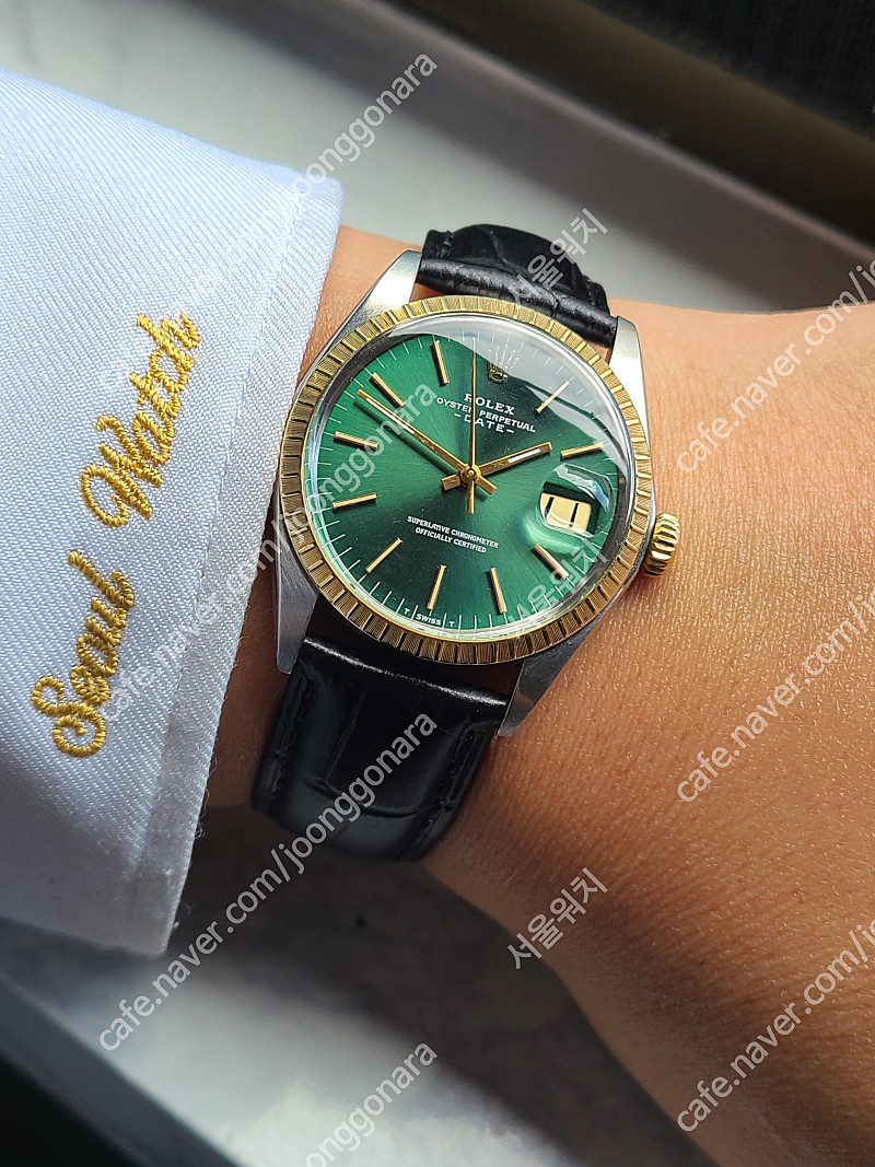 [정품] 롤렉스 오이스터퍼페추얼 데이트 올리브그린 옐로우 콤비 (Rolex Oysterperpetual Date OliveGreen Two-Tone)