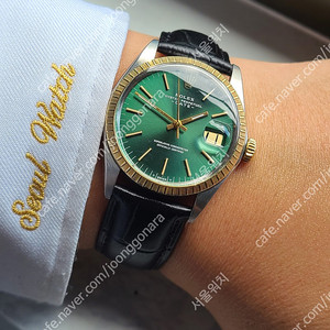 [정품] 롤렉스 오이스터퍼페추얼 데이트 올리브그린 옐로우 콤비 (Rolex Oysterperpetual Date OliveGreen Two-Tone)