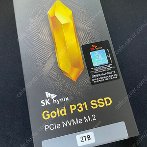 SK하이닉스 Gold P31 M.2 NVMe 2TB 미개봉 국내 정품 팝니다