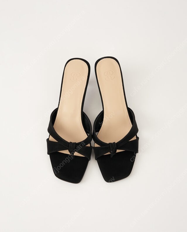 시에 세리에 SIE. Serie tie mule [silk black] 245 1.7cm 새상품