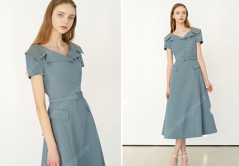 브라이드앤유 alice wide v-neck notched collar dress (1사이즈)