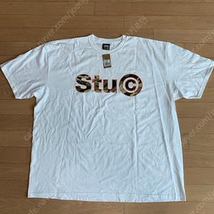 [XXL] stussy 스투시 stu C 카모 반팔 티셔츠 흰색