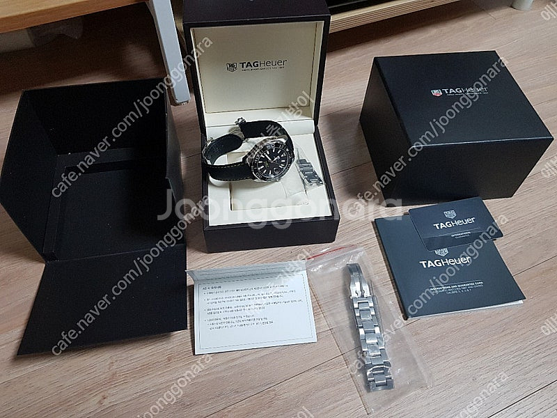 태그호이어 아쿠아레이서 300 검판 오토 43mm 팝니...--0