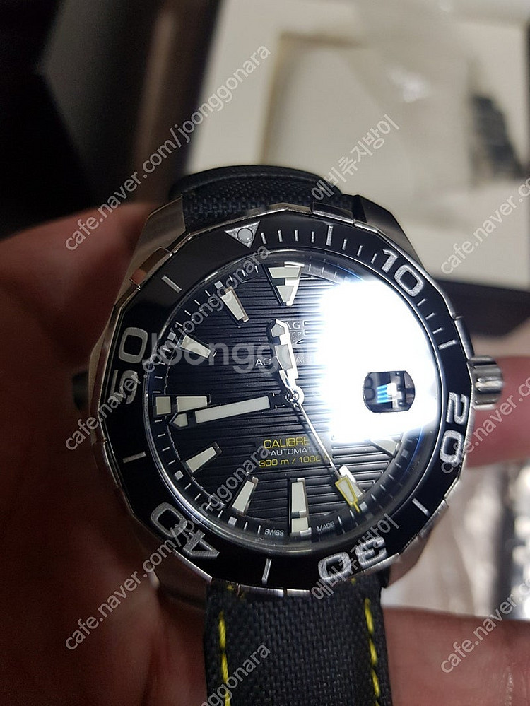 태그호이어 아쿠아레이서 300 검판 오토 43mm 팝니...--5