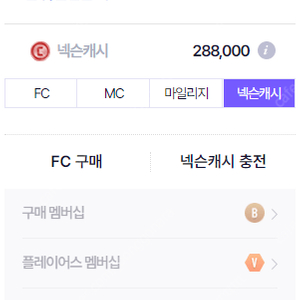 넥슨캐시 선물식 28만8천