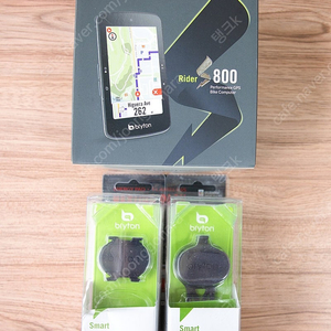 브라이튼 S800 GPS 한글판 터치방식 GPS 무선자전거속도계 3.4인치대형스크린+케이던스센서+스피드센서