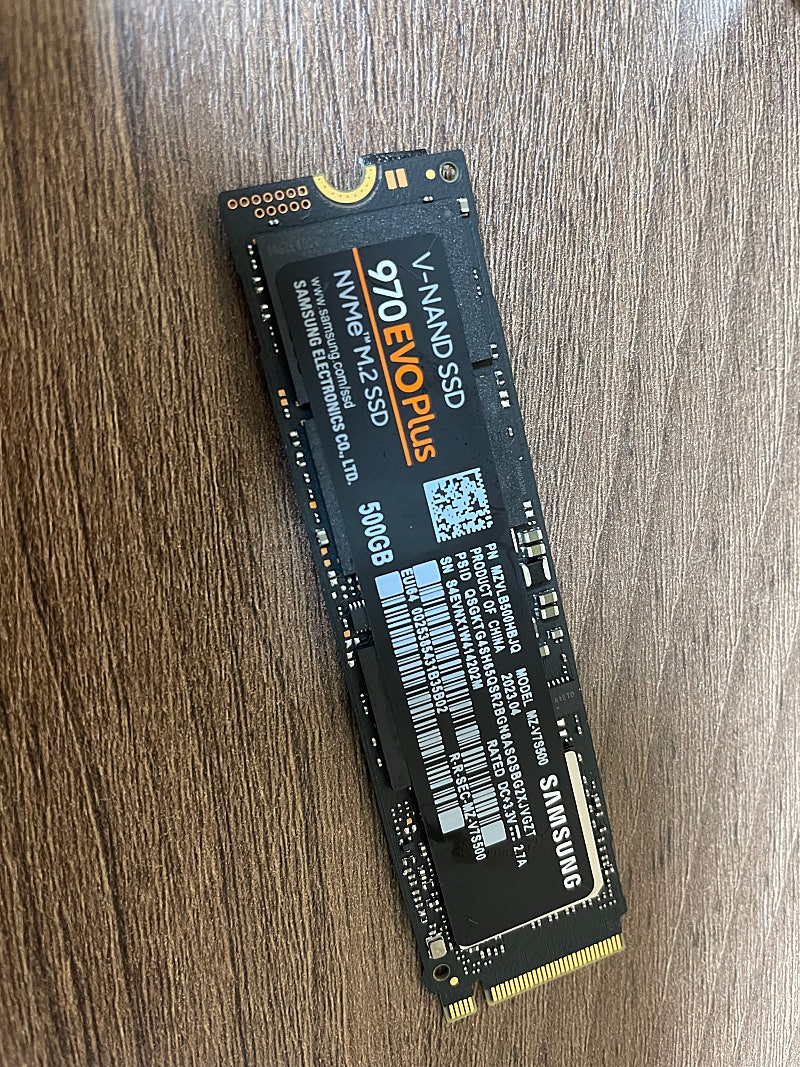 삼성 M2 SSD 970 EVO PLUS 500기가 500G 판매 23년4월제조품 5.5만