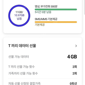 sk 데이타 데이터 2기가 3천원 입니다 (1기가 가능)