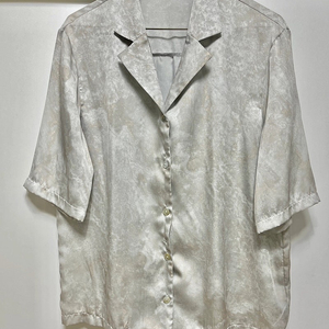 미착용/ 여성 마블무늬 실키 셔츠 (그레이) (가격 안내려용)