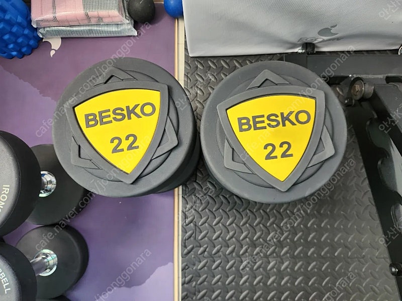 베스코(BESKO) 우레탄(TPU) 덤벨 / 아령 22kg 2개(1쌍)