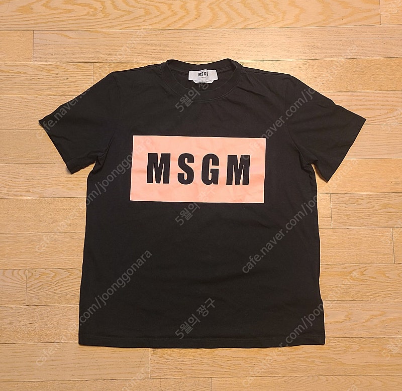 MSGM 여성 박스 로고 반팔티 라운드티셔츠 M