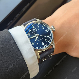 IWC 빅파일럿 43 청판 레더 러버 디버클