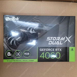 이엠텍 지포스 RTX 4060 STORM X Dual OC D6 8GB 미개봉 새상품 팝니다