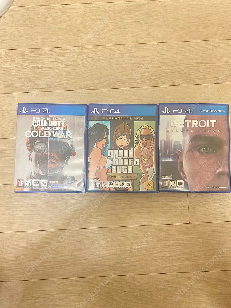 ps4 콜오브듀티 콜드워+gta 트릴로지+디트로이트 싸게 팝니다