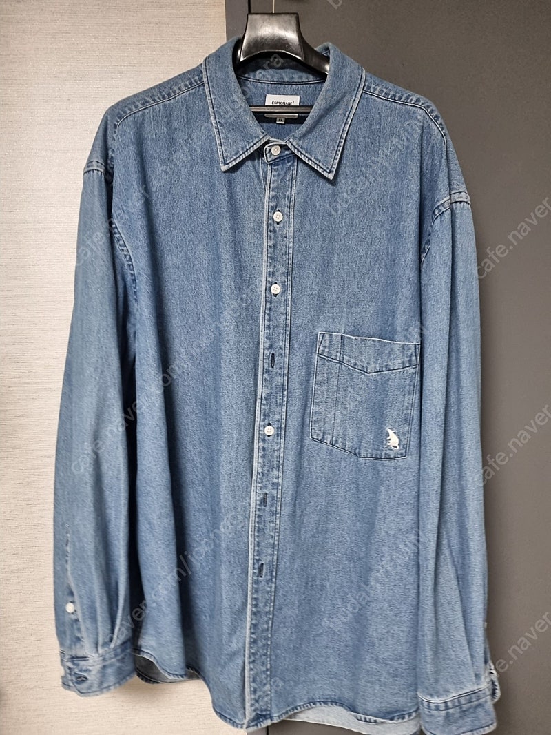 에스피오나지 청남방 오버셔츠 Denim Over Shirt Washed Indigo