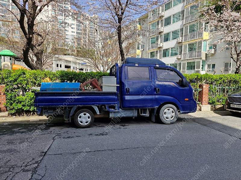 봉고3 더블캡 초장축 샷시 양중차,유리 양중차, 인양차, 유압윈치차량