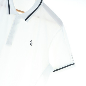 (XL) 헤지스 반팔 카라 티셔츠 화이트 기능성 골프 박시핏