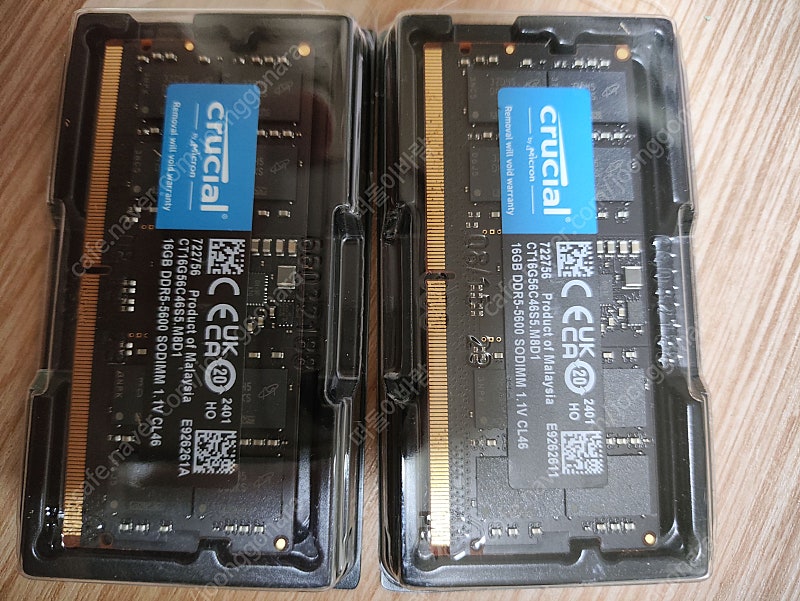 마이크론 16GB DDR5-5600 SODIMM 판매합니다.