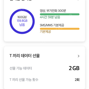 SK데이터 2기가