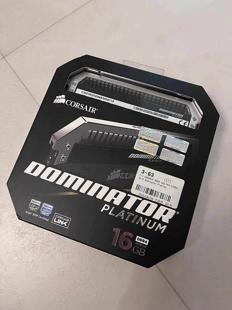 커세어 도미네이터 램 DDR4 4GBx4 16GB 풀박스