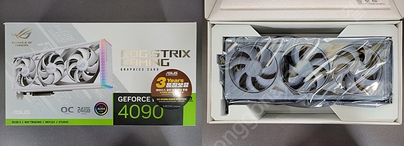 [S급/하남미사] ASUS ROG STRIX RTX 4090 O24G D6X 24GB White 화스