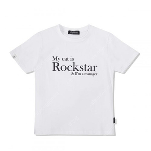 (새상품) 조거쉬 My cat is Rockstar 락스타 크롭 반팔 티셔츠