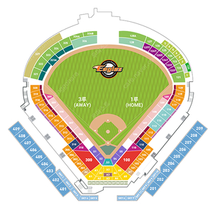 7월 3일 수요일 한화 이글스 vs kt 위즈 중앙탁자석 A01블록 4연석