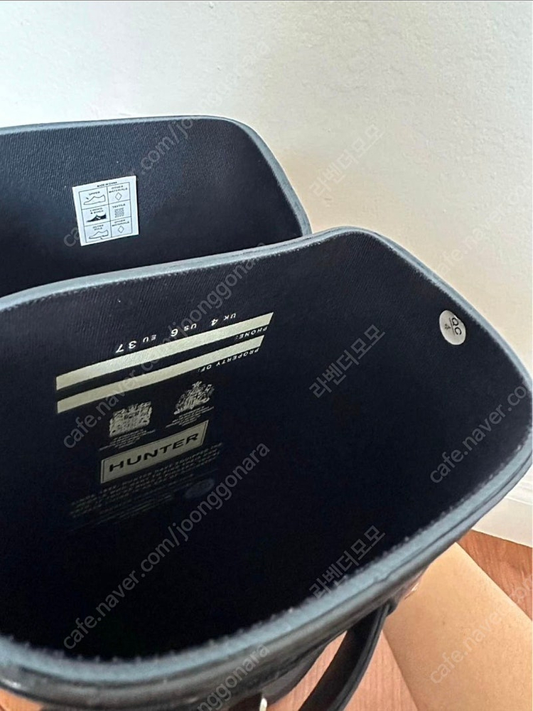 새상품 헌터 오리지널 레인부츠 네이비 글로시--4