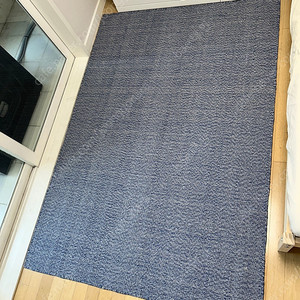 이케아 LOVRUP 로브루프 평직러그, 핸드메이드 블루 133x195cm