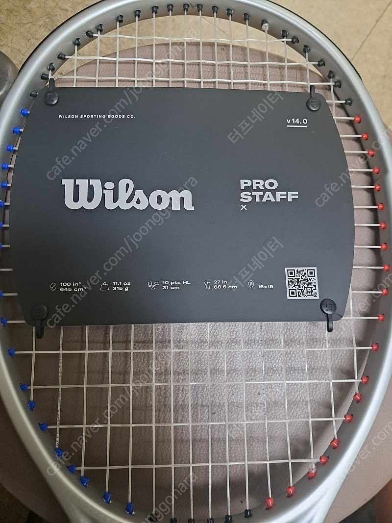 wilson LAVER CUP PRO STAFF 315g v14 2그립 4 1/4 16x19 vancouver 한정판 새제품