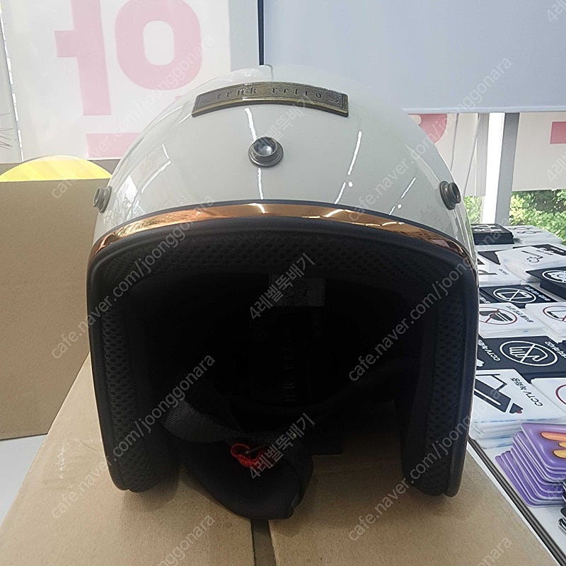 CRNK 크랭크 오토바이 헬멧 레트로 오픈페이스 헬멧 화이트 L
