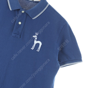 (XL) 헤지스 반팔 카라 티셔츠 사용감 블루 면 아메카지