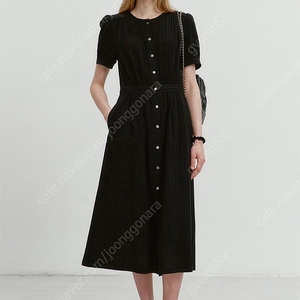 던스트 MAXI SHIRRING DRESS BLACK