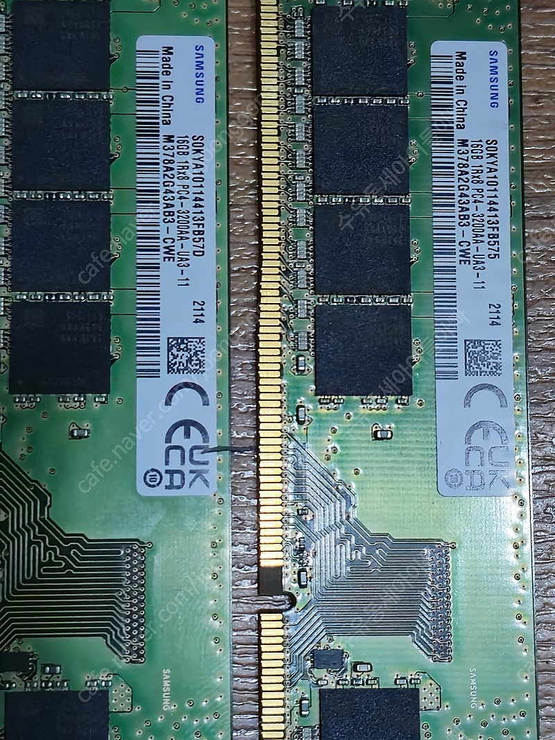 데스크탑용 삼성 DDR4 3200 16G 2개 등등
