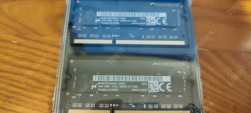 아이맥 2015 램 팝니다 애플 pc3L-14900s ddr3 4gb RAM 2개