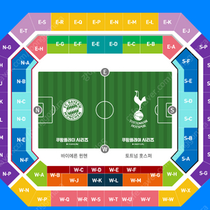 (명당, 최저가 보장) 뮌헨 VS 토트넘 티켓 1등석 A