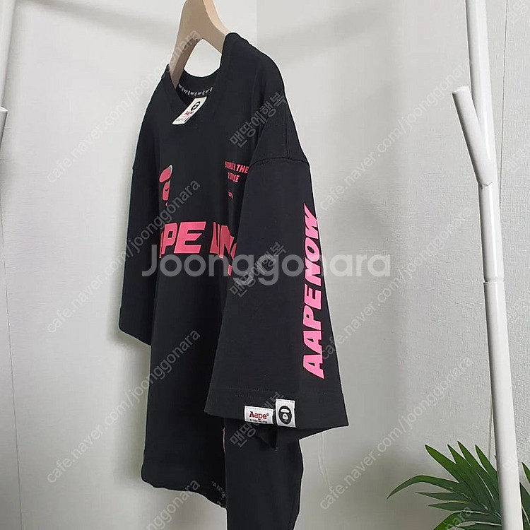 베이프 Aape 핑크로고 반팔티셔츠--3