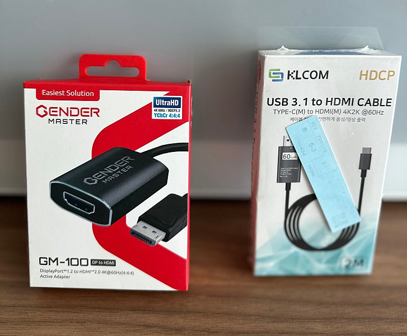 [판매] DP to HDMI / USB 3.1 to HDMI 젠더 미개봉품 일괄