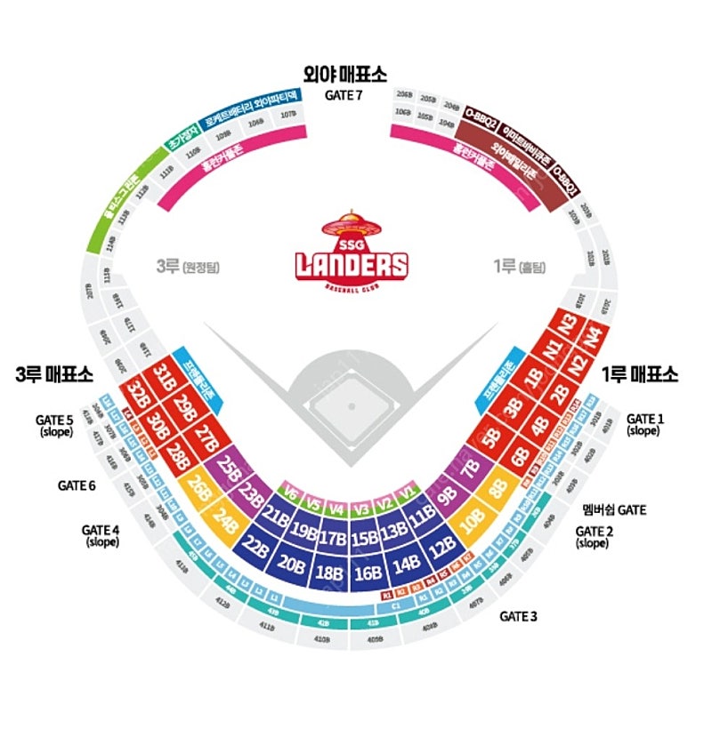 7월 9일/10일 SSG VS 롯데 피코크 테이블 2연석