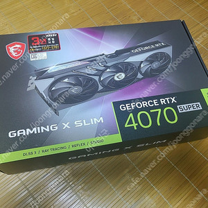 지포스 RTX 4070 SUPER 슬림 D6X 12GB 트라이프로져3 (미개봉)