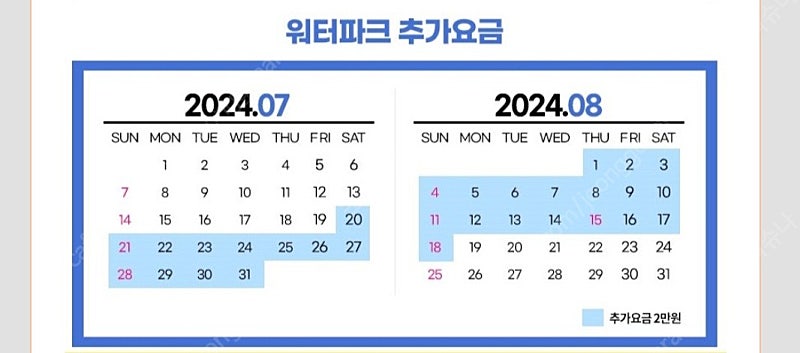 웰리힐리파크 7월 19일 숙박 패키지