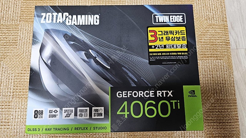 개인 [미개봉품] 그래픽카드 조텍 RTX GAMING 4060 TI 팝니다.