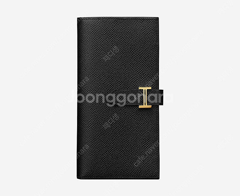 에르메스 베안 장지갑 앱송&골드 하드웨어 누아--0