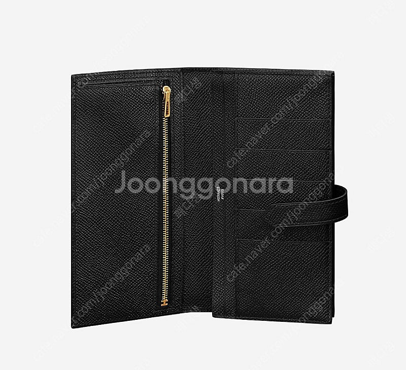 에르메스 베안 장지갑 앱송&골드 하드웨어 누아--1