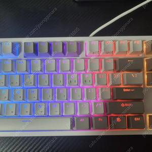 키보드 COX 엠프리스 RGB PBT 완전방수 무접점 키보드 (화이트)