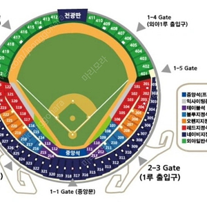 7월10일 엘지vs기아 엘지쪽 외야 2연석