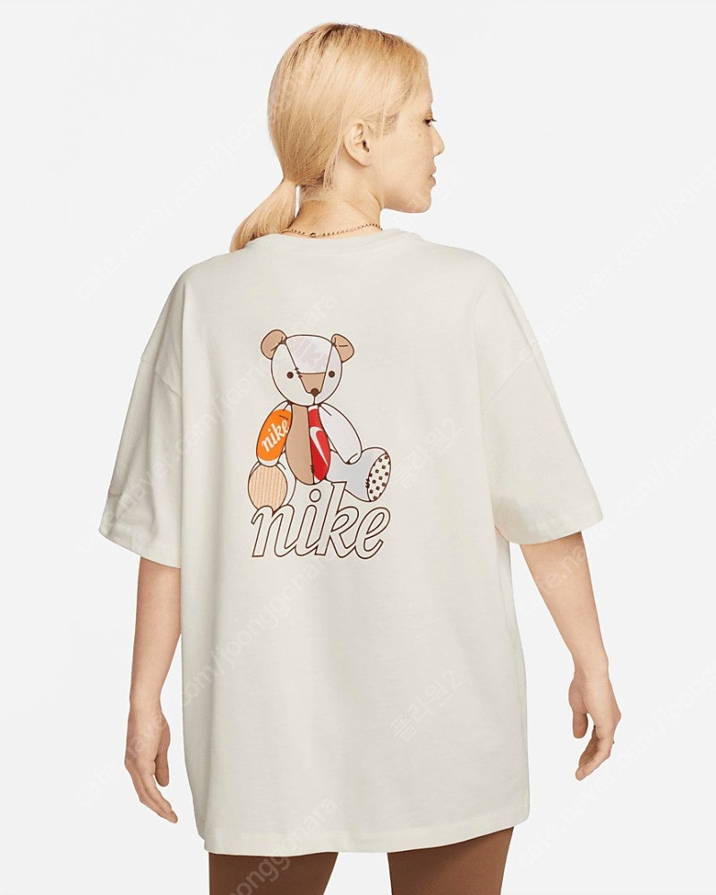 (새상품) 나이키 곰돌이 반팔 베어 티셔츠 S 페일 아이보리