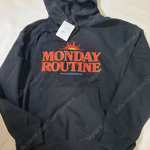 단 하루만] 미사용 피지컬에듀케이션 Monday routine stitch hoodie