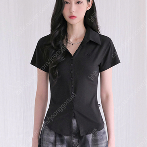 (새상품) 어반드레스 Sopy Collar Short-Sleeve 블랙 M